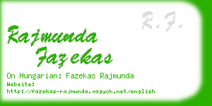 rajmunda fazekas business card